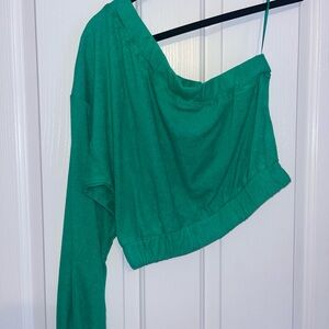 Green Off-Shoulder Women's Top